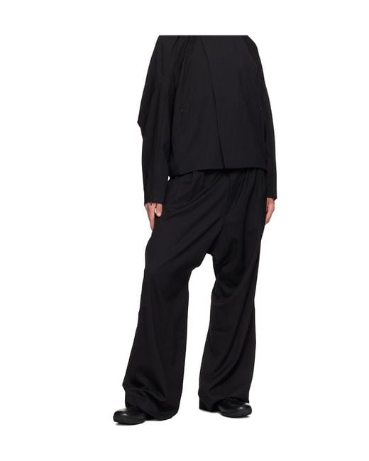 Kiko Kostadinov Black Casual Trousers With Belt Loops for men
