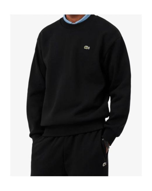 Lacoste Black Long-Sleeved Sweatshirt for men