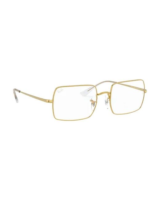 Ray-Ban White Rb1969V Rectangle Frame Glasses for men