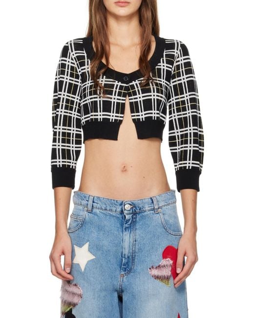Marni Black Buttoned Cropped Cardigan