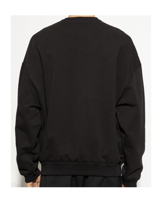Dolce & Gabbana Black Logo Embossed Crewneck Sweatshirt for men