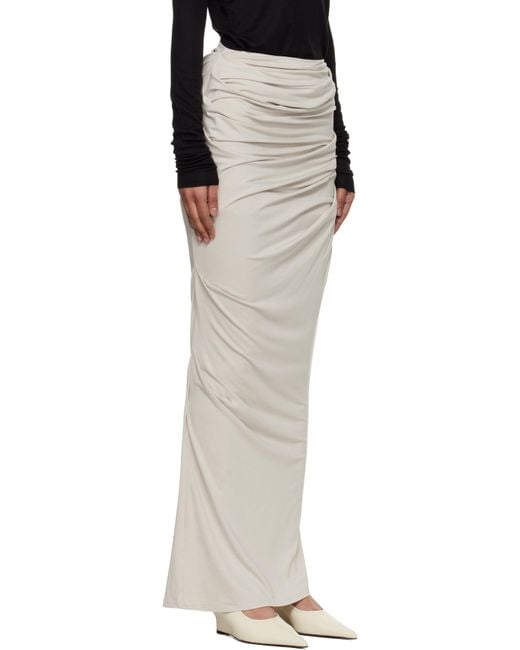 Entire studios Gray Draped Maxi Skirt