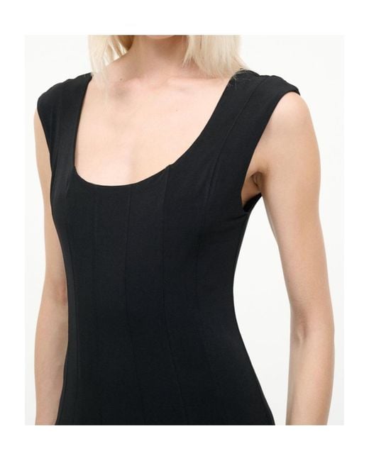 Staud Black Charlotte Jersey Dress