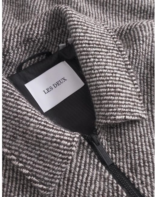 Les Deux Gray Zip-Front Jacket for men