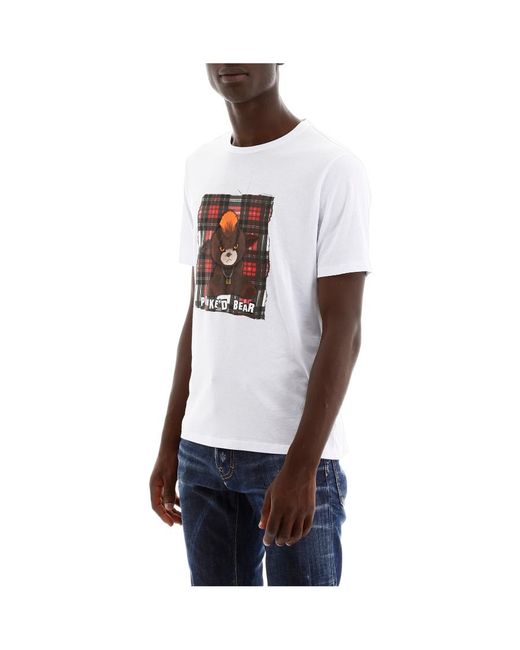 Neil Barrett White Printed Short-Sleeved T-Shirt for men