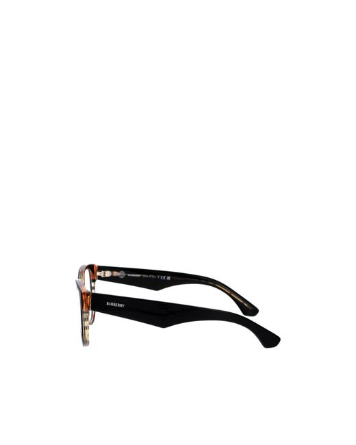 Burberry White Eyewear Round Frame Glasses