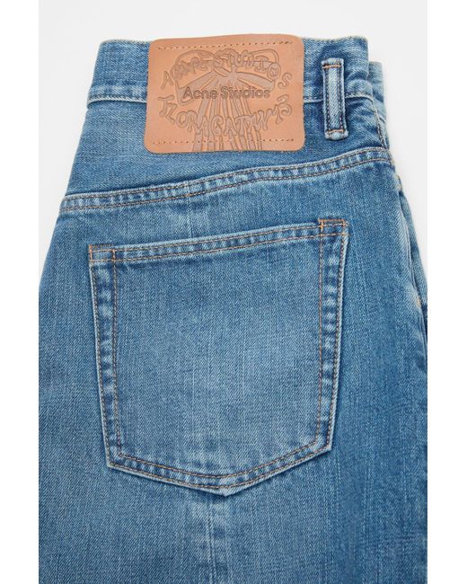 Acne Blue Gathered-Detailed Pocket Jeans