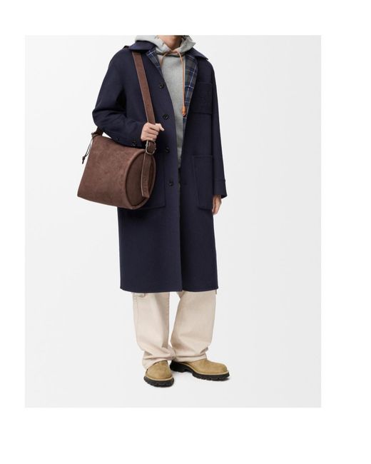 Loewe Blue Long-Sleeved Coat for men