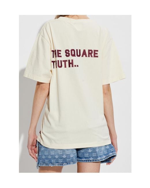 DSquared² White Vintage Fade Just Right Fit T-Shirt