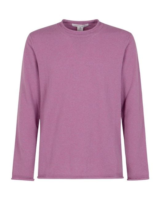 Comme des Garçons Men's Purple Long-Sleeved Knitwear