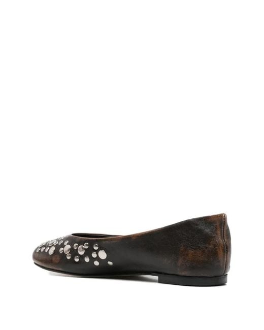 GIMAGUAS Black Studded Ballet Flats