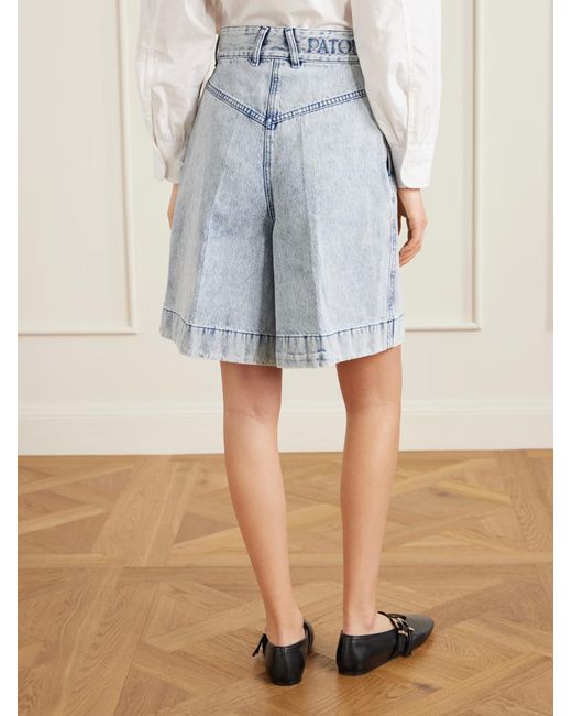 Patou Blue Belt-Loops Shorts