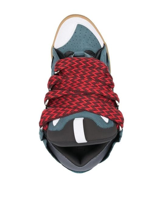 Lanvin Blue Curb Lace-Up Sneakers for men