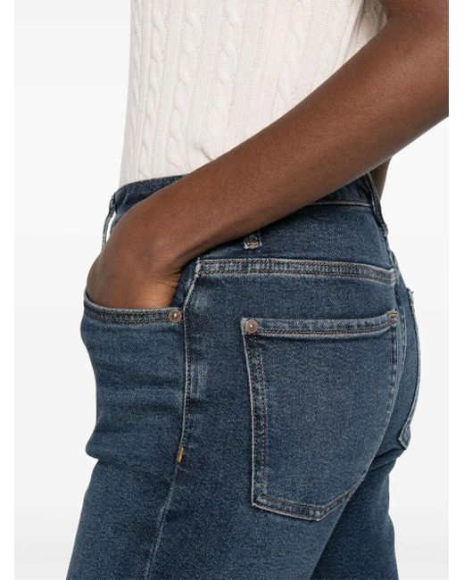 7 For All Mankind Blue Straight Leg Calie Jeans