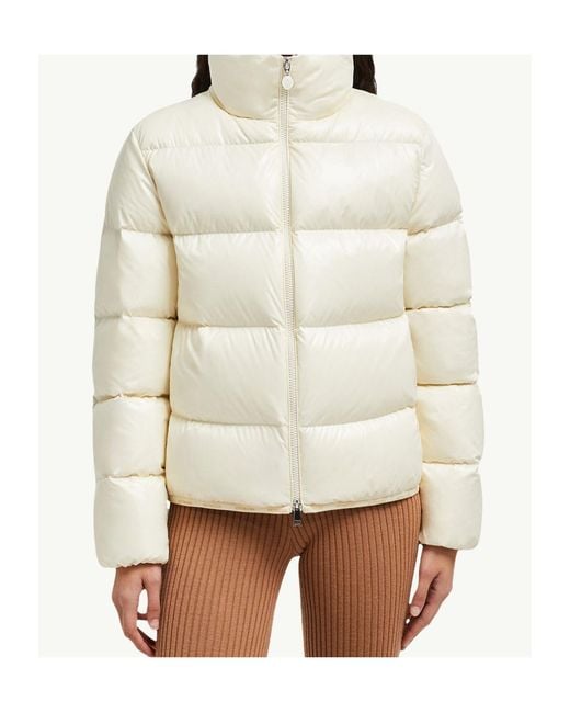 Moncler White Abbadia Short Down Jacket