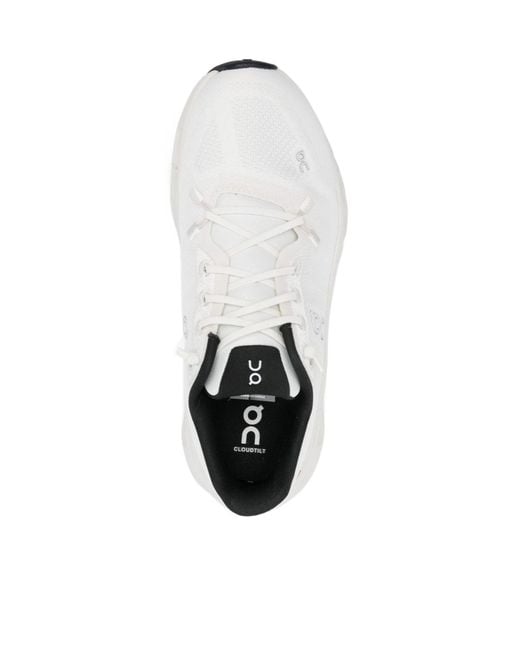 On Shoes White Cloudtilt Lace-Up Sneakers