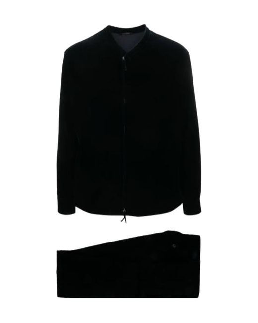 Giorgio Armani Black Long Sleeve Jacket Pants 2-Piece Set for men