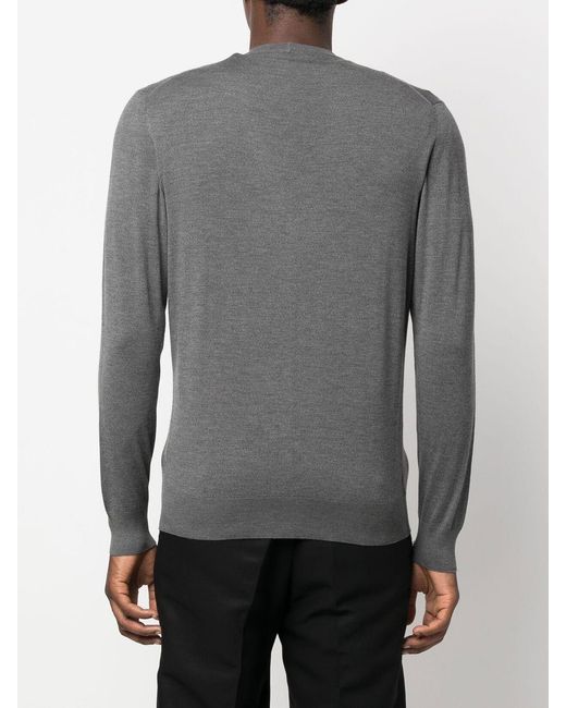 Colombo Gray Button-Down Knit Cardigan for men