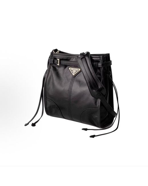 Prada Black Bonnie Leather Mini Shoulder Bag
