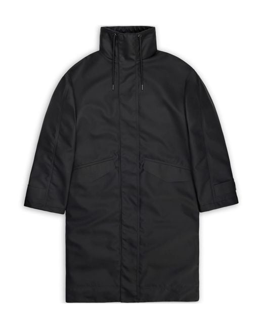 Rains Black Vision Longer Jacket for men