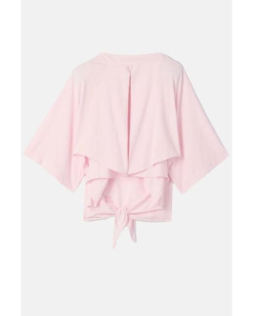 Jacquemus Pink Open-Back Embroidered T-Shirt