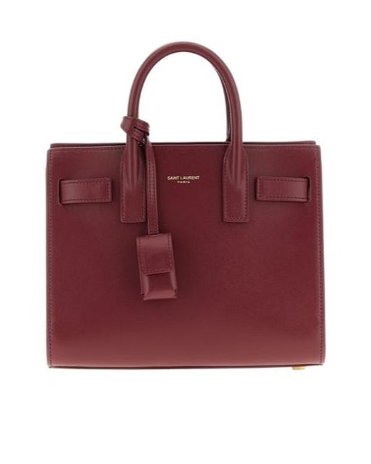 Saint Laurent Red Sac De Jour Nano Tote Bag
