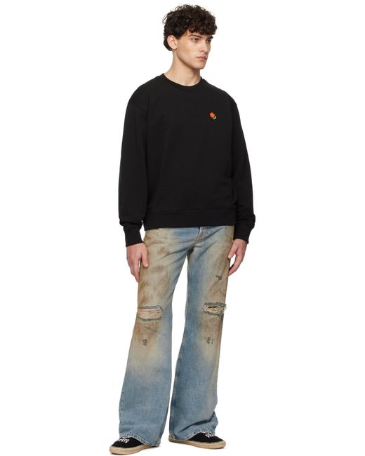 KENZO Black Pop Embroidered Sweatshirt for men