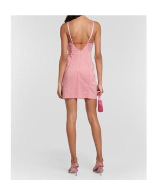 Nensi Dojaka Pink Silk-Blend Minidress