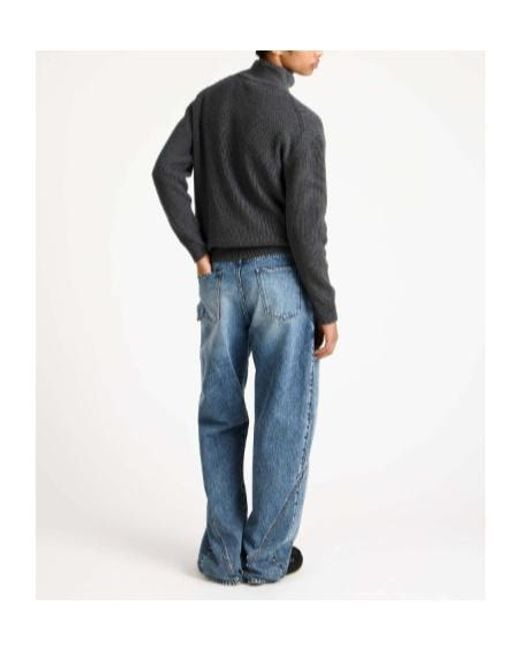 J.W. Anderson Blue Jw Anderson Half Zip Knitted Sweater for men