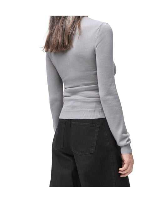 Loewe Gray Draped Sweater