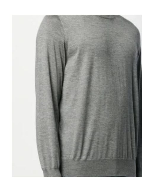 Brunello Cucinelli Gray Crewneck Knitted Jumper for men