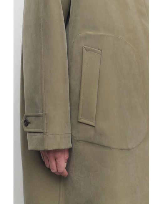 The Row Gray Wool-Silk Check Coat