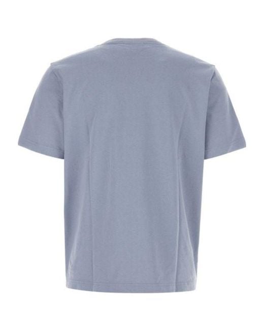 Maison Kitsuné Blue Racing Fox Cotton T-Shirt for men