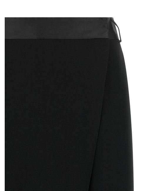 Alberto Biani Black Asymmetrical Panel Pants