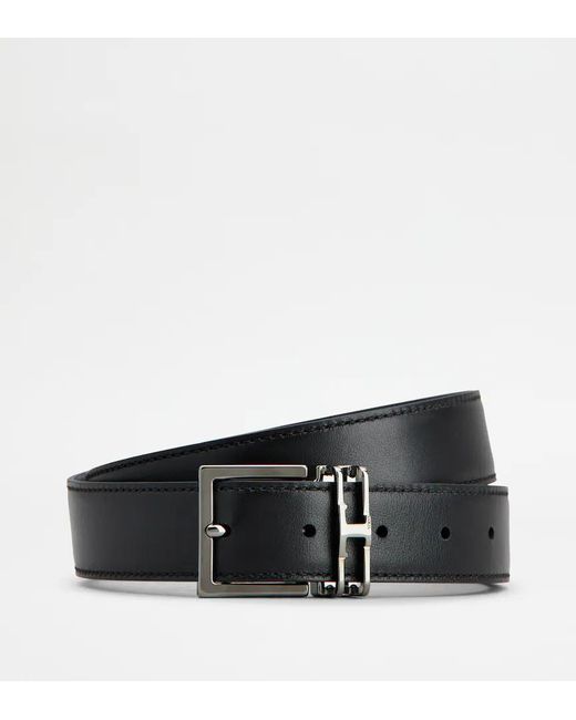 Tod's Blue Adjustable Double-Sided Belt for men