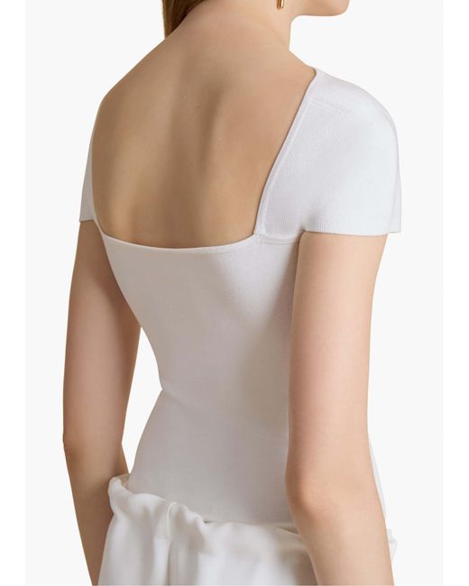 Khaite White Basile Bodysuit