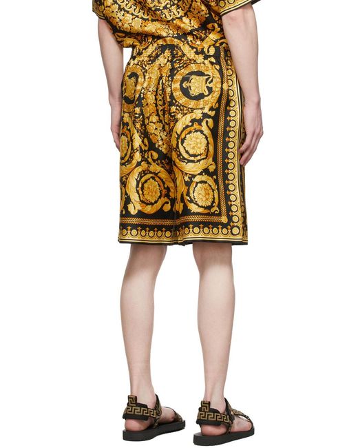 Versace Yellow Casual Shorts for men