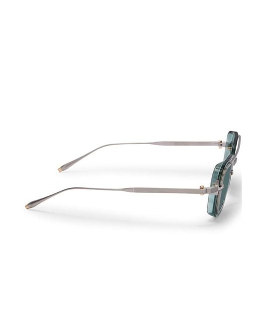 Akoni Green Jura Geometric-Frame Sunglasses for men