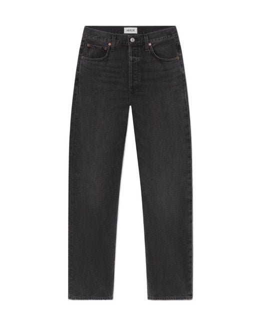 Agolde Blue Relaxed Straight-Leg Jeans