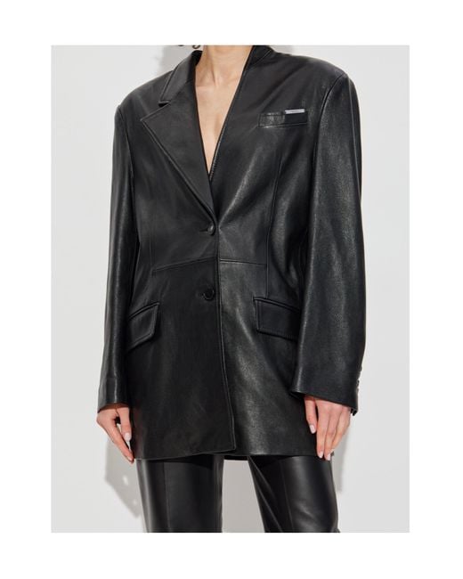 The Attico Black Leather Jackets