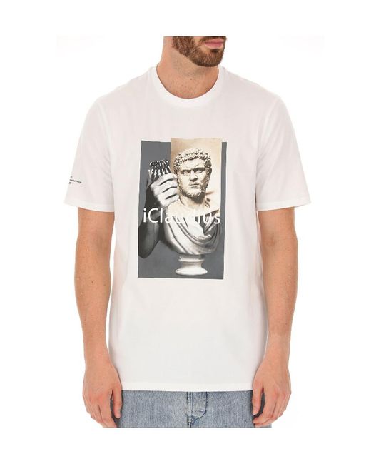 Neil Barrett White Round-Necked T-Shirt for men