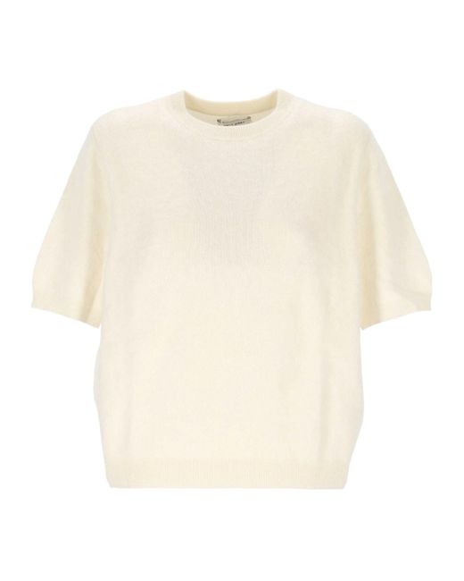 Soft Goat Natural Short-Sleeved Knitwear