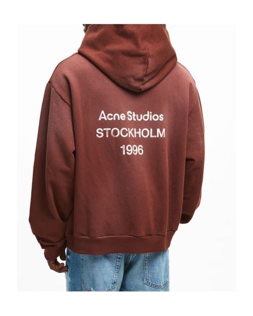 Acne Brown Logo Hoodie for men