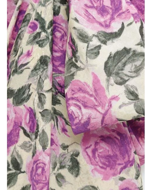 Chloé Pink Chloé Floral-Print Midi Skirt