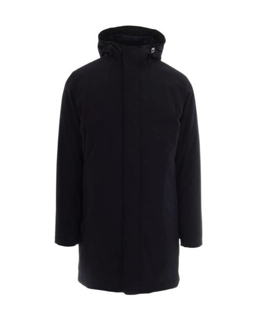 Herno Blue Long-Sleeved Stand-Up Collar Jacket for men