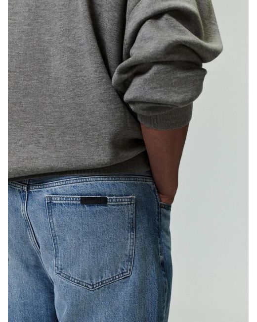 Fear Of God Blue Logo-Patch Jeans for men