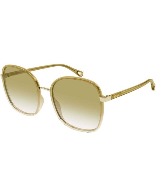 Chloé White Chloé Eyewear Square-Frame Sunglasses