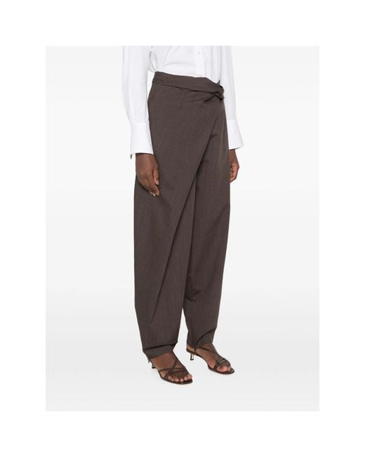 Rohe Brown Wide-Leg Casual Pants