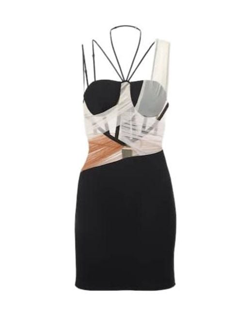 Nensi Dojaka Black Sacha Corset Minidress