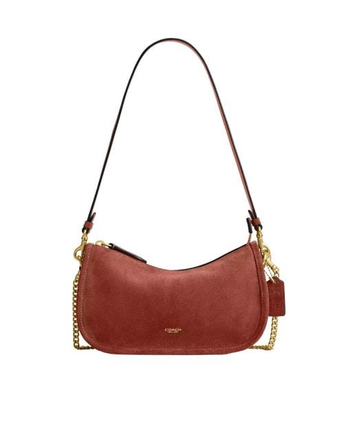 COACH Red Waverly Chain Strap Shoulder Bag